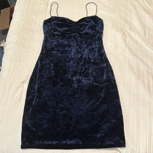 blue velvet dress urban outfitters Sassy Shortcake Showtime Dress
